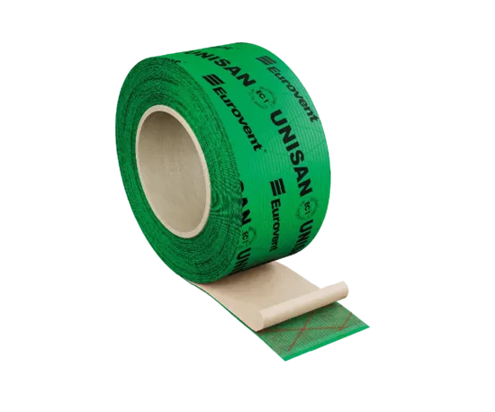 Vienpusēja līmlente plēvēm un membrānām Eurovent UNISAN, 60mm x 25tm