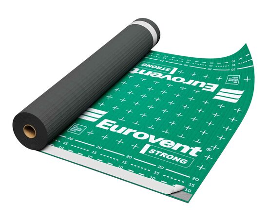 Armēta difūzijas membrāna Eurovent STRONG GREEN SK2, 160 g/m², 4-slāņu, 2 līmlentes, 1.5mx50tm (75 m²)